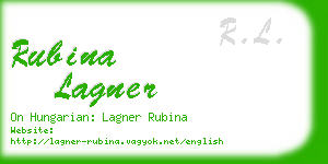 rubina lagner business card